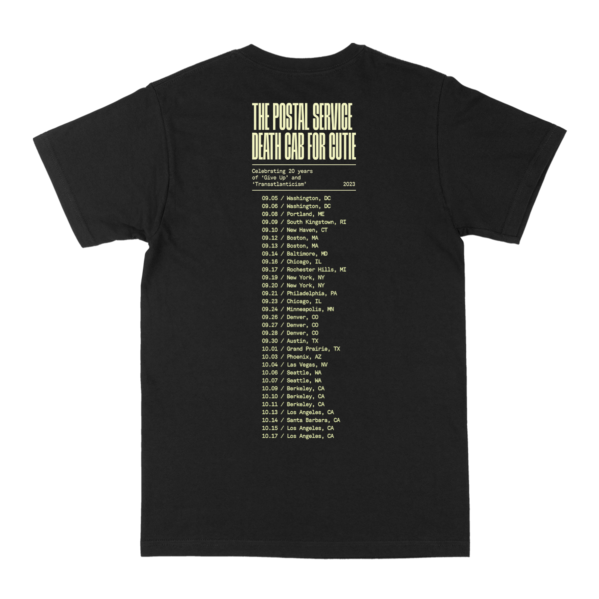 TPS DCfC 2023 Tour T-Shirt