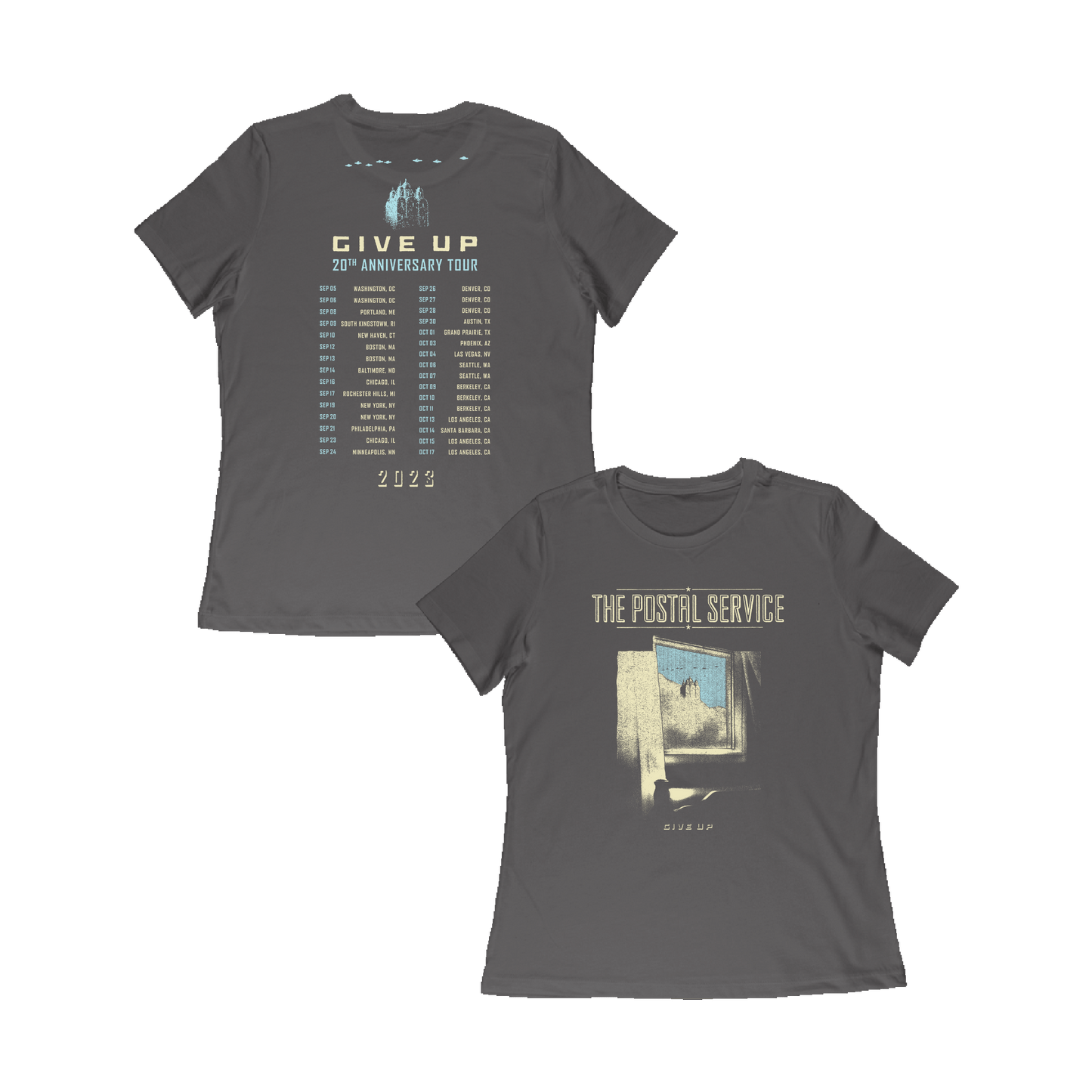 Give Up Album Cover Womens Tour T-Shirt